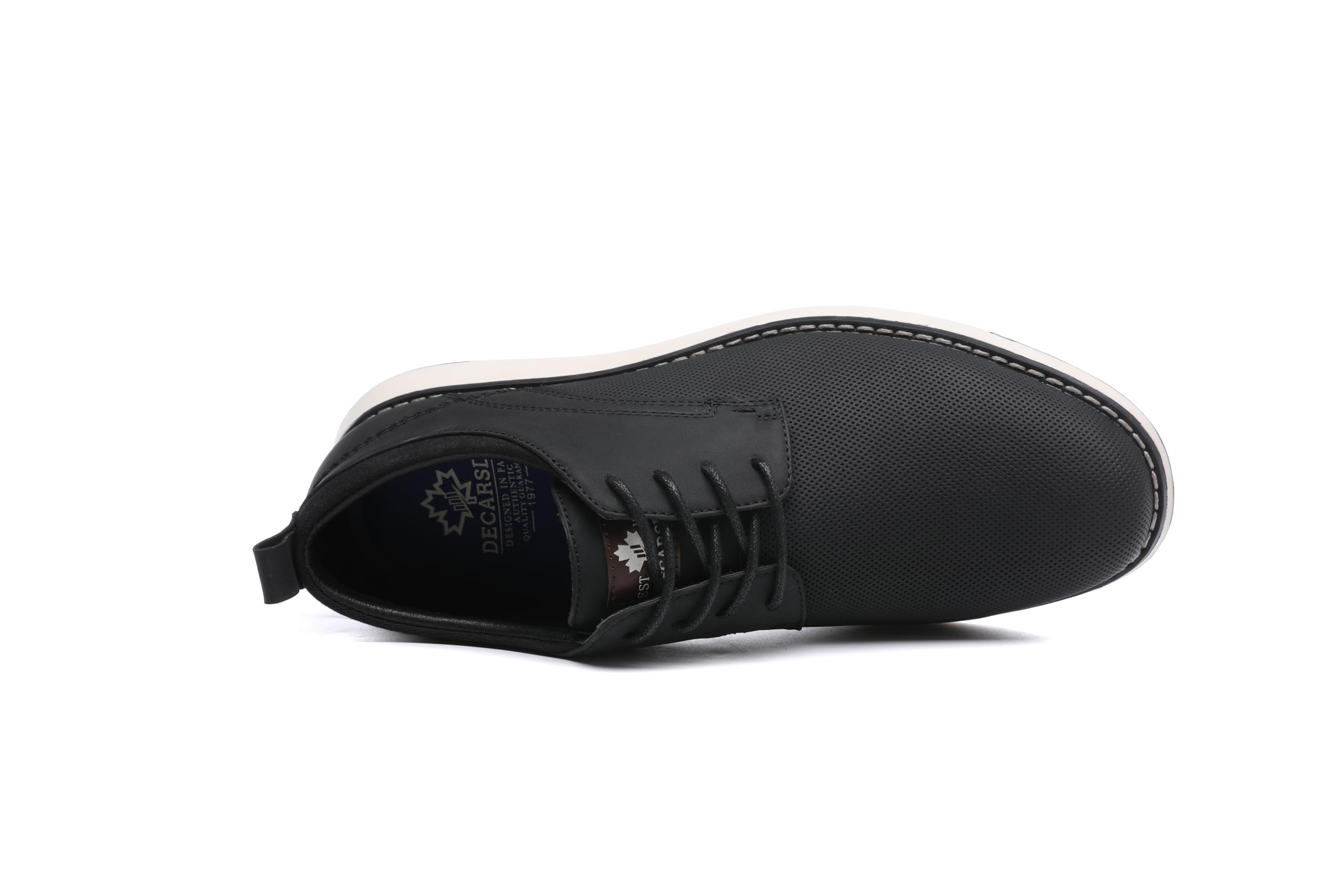 Zapatos de vestir para hombre, zapatos Oxford casuales, zapatos de negocios formales Derby, zapatos para caminar, Negro - 2