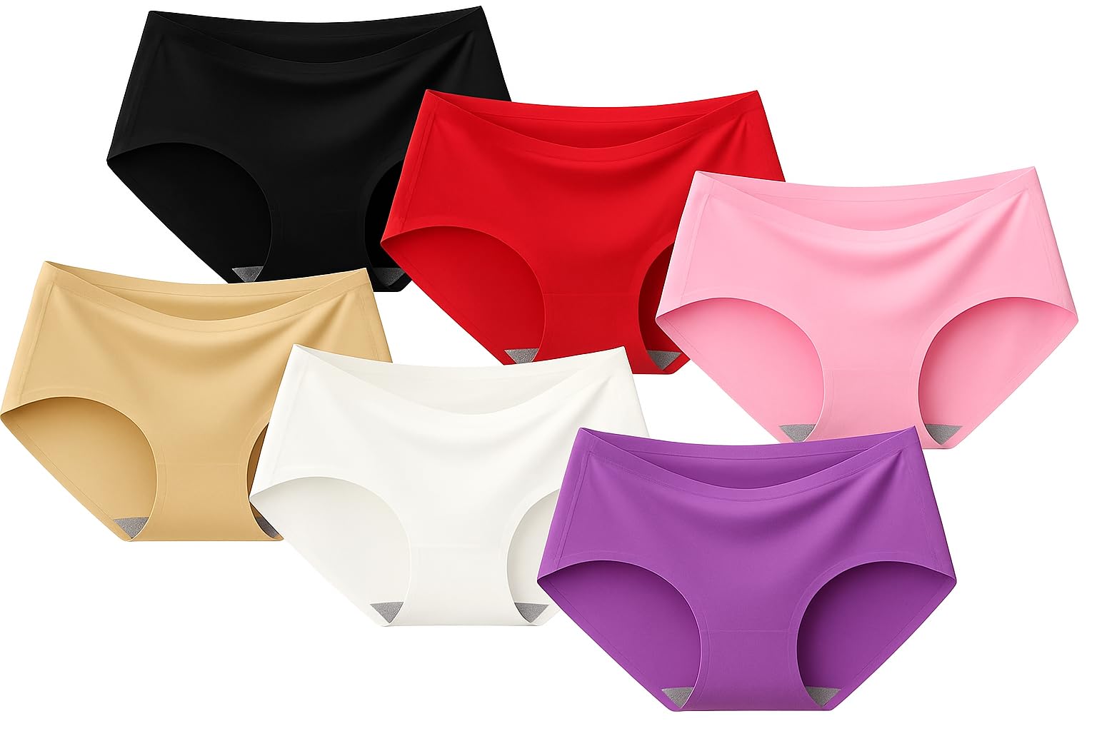 Women's Seamless Hipster Ice Silk Panty Multicolor Pack of 3, 6 (S to 3XL)-image-35