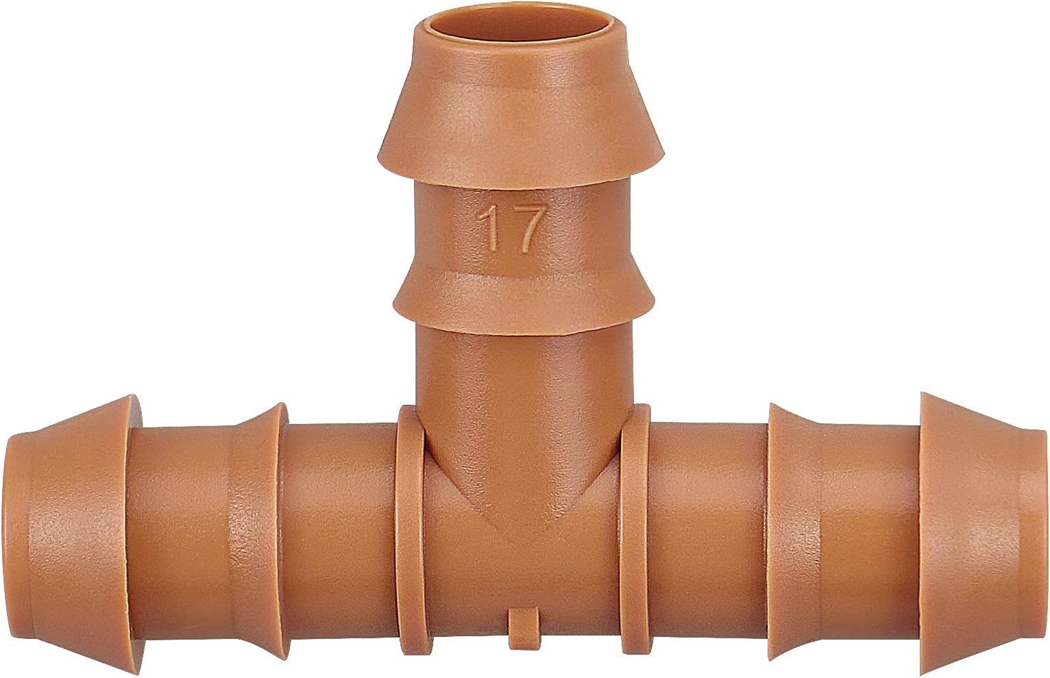 24 Pieces Drip Irrigation Barbed Tee Fittings for 1/2” Tubing (0.600”ID) - Drip Tees (17mm) Irrigation Tubing Connectors for Drip Sprinkler Garden Lawn Systems