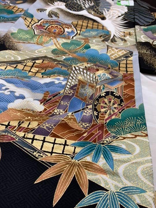 しつけ糸 正絹訪問着 フルセット4点 入学式 七五三 お宮参り 訪問着 4