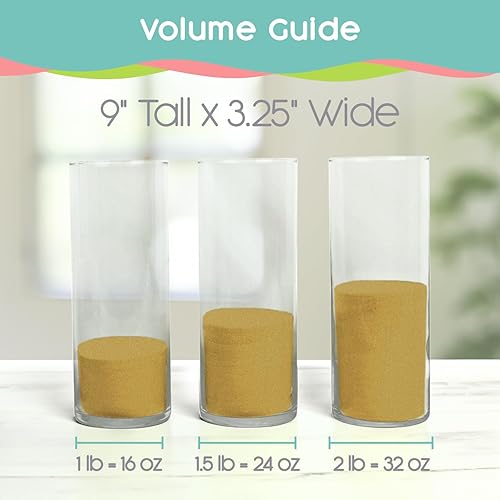 Vista 14 de Arena de unidad amarilla canaria, 1 libra (16 onzas), arena de color amarillo pastel para bodas, relleno de jarrón, decoración del hogar, Canarias