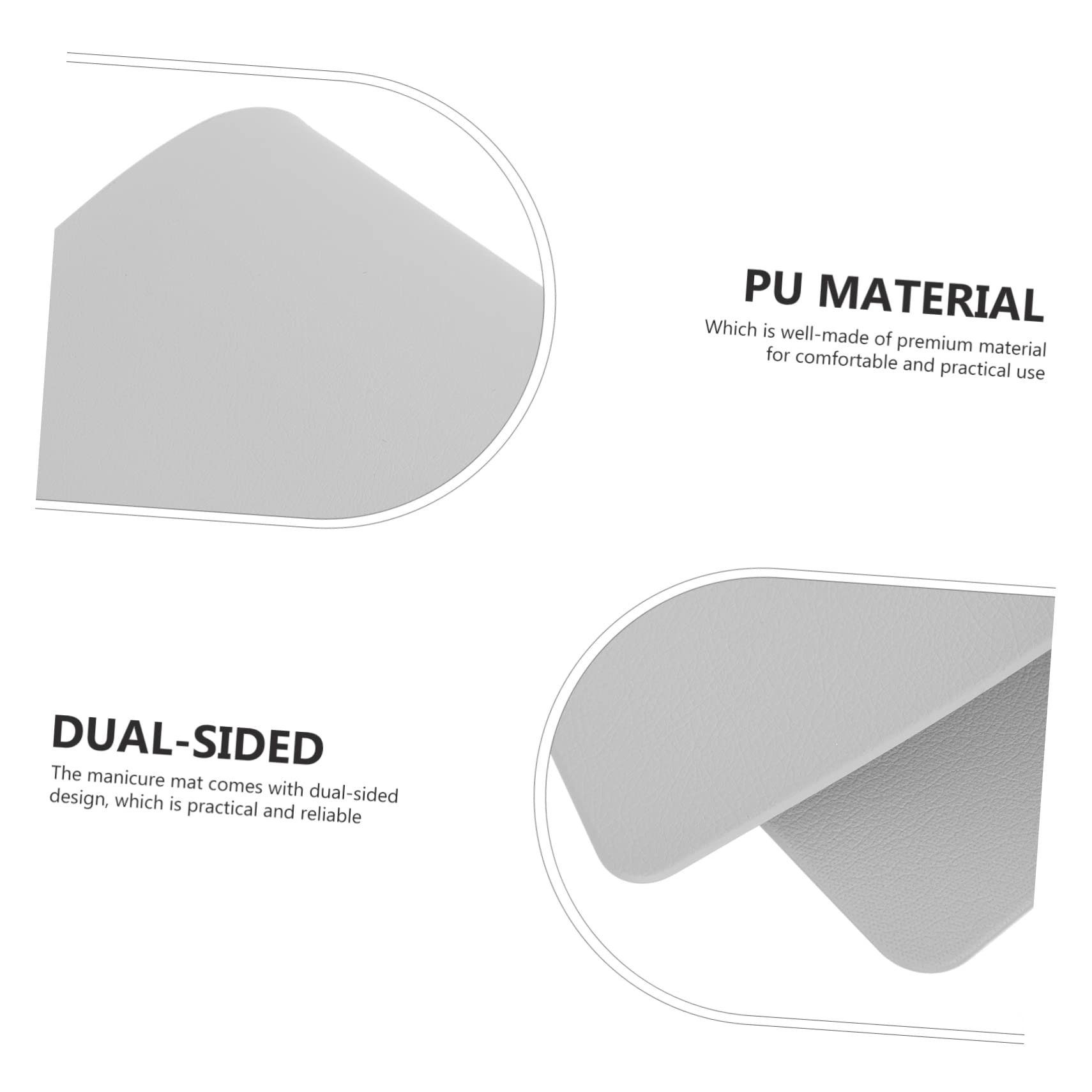 Healeved 3pièces Tapis De Manucure Double Face Coussin De Repose-mains Souple Tapis De Bureau Étanche Et Anti-taches Pour Salon De Beauté Et Utilisation Personnelle