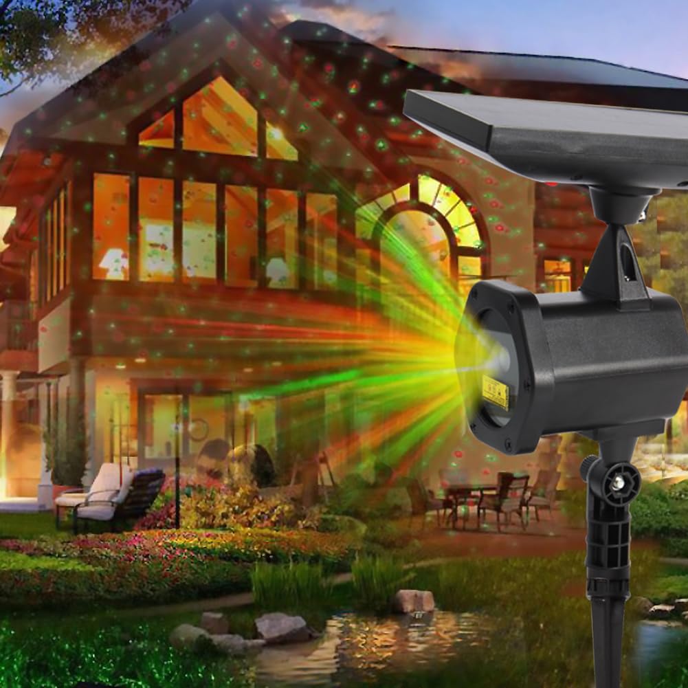 Luci solari da giardino, Proiettore stellato natalizio, Proiettore a LED, Luci da palcoscenico natalizie impermeabili Lampada da giardino per esterni per festival, feste, Halloween, Natale in casa