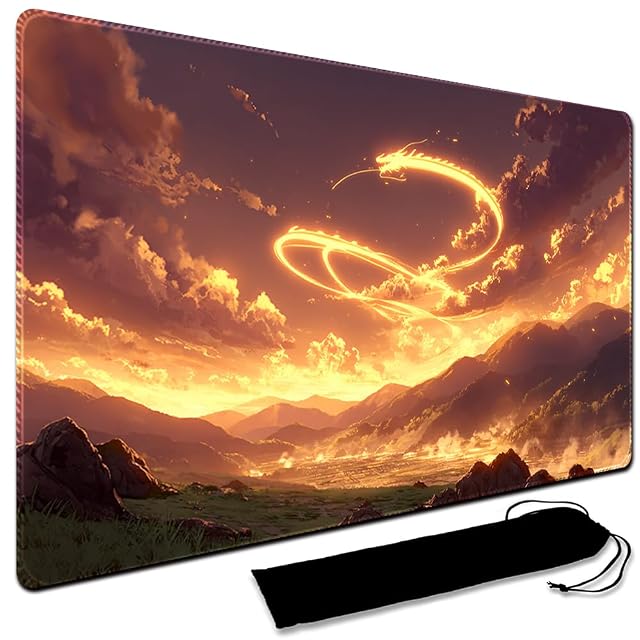 MTG - Tapete de juego, con bolsa de almacenamiento impermeable, color negro, tamaño 60 x 35 cm, con zona MTG…