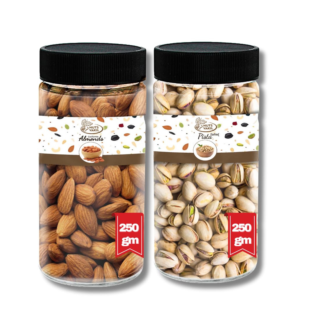 NUTS VAKIL Dry Fruits Combo Almonds Pistachios Rich in Fibre, Boost