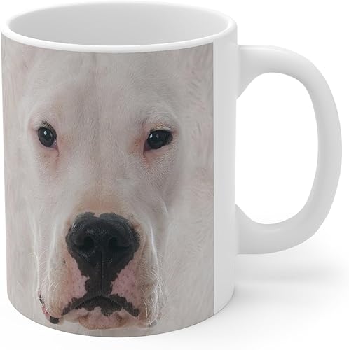 Miniatura 3 de Funny Gifts - Taza de café con diseño de perro argentino, diseño de perro argentino, taza de cerámica blanca, 11 onzas