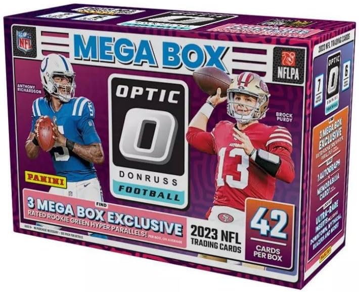 2023 Panini Donruss Optic Football Trading Cards Mega Box - Green Hyper