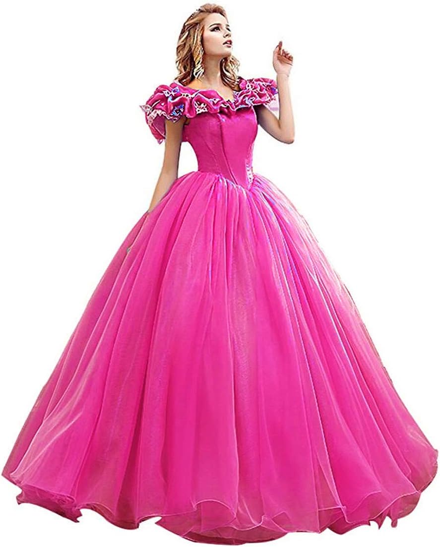 XIA Women’s Off Shoulder Princess Costume Prom Gown Butterflies Cinderella Quinceanera Dress Long Wedding Dresses