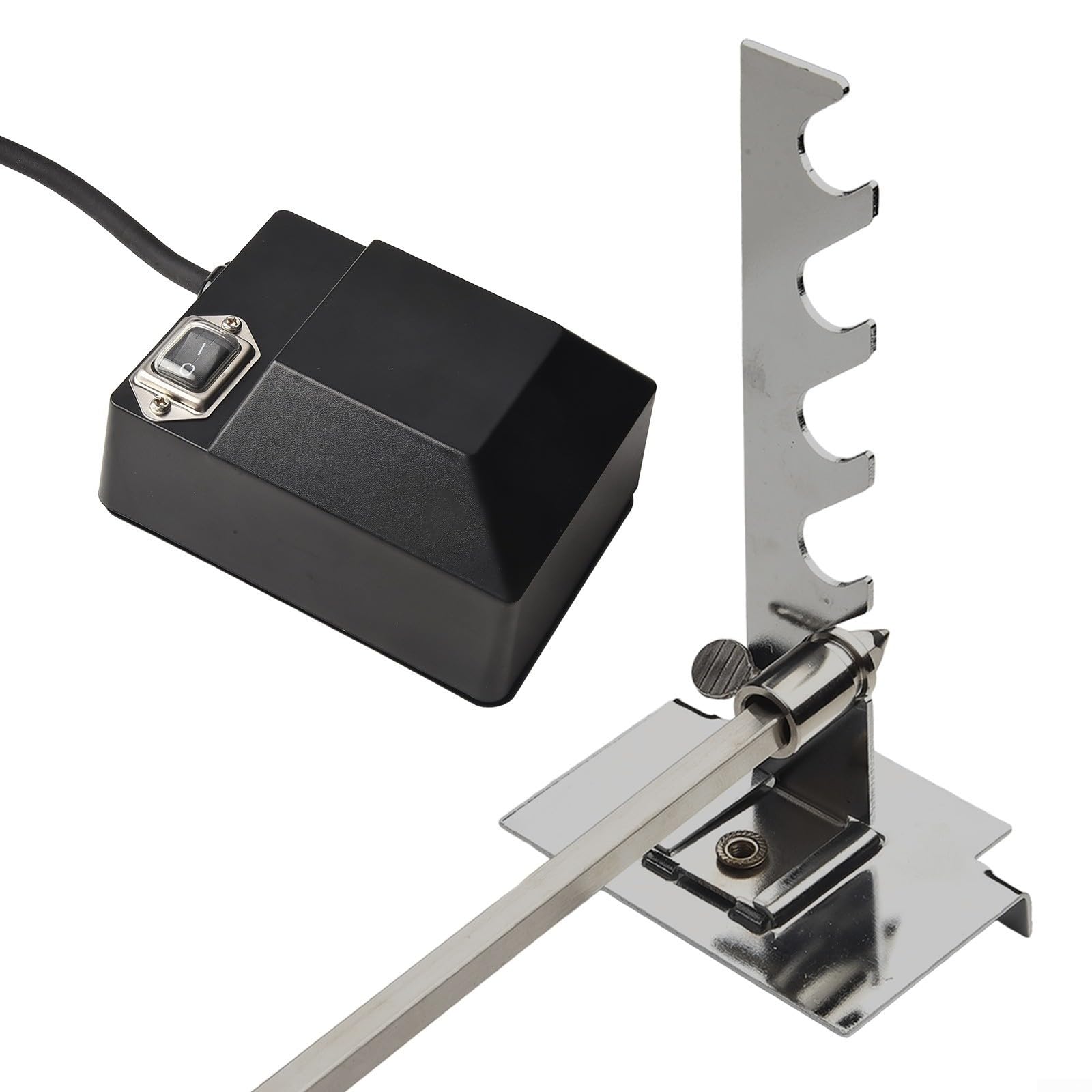 Kit Giratorio Eléctrico para acero Inoxidable 29 Pulgadas Kit(AU) | para acero inoxidable 304, varillas extensibles, para ideal para pollos grandes, pavos y cerdos lechales en parrillas de gas