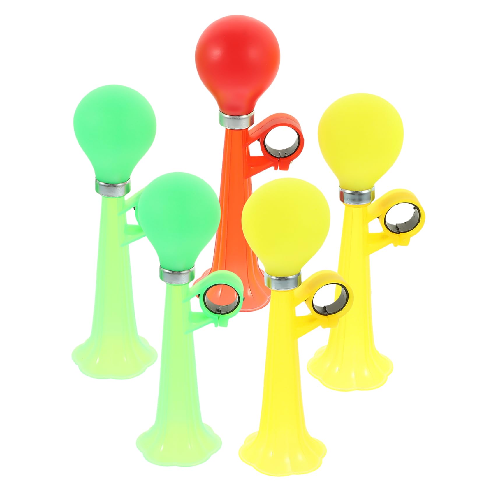 Totority 5pcs Bike Horns for Boys and Girls Durable Air Horns Loudspeaker Easy to Install on Handlebars for Outdoor Cycling Random Color