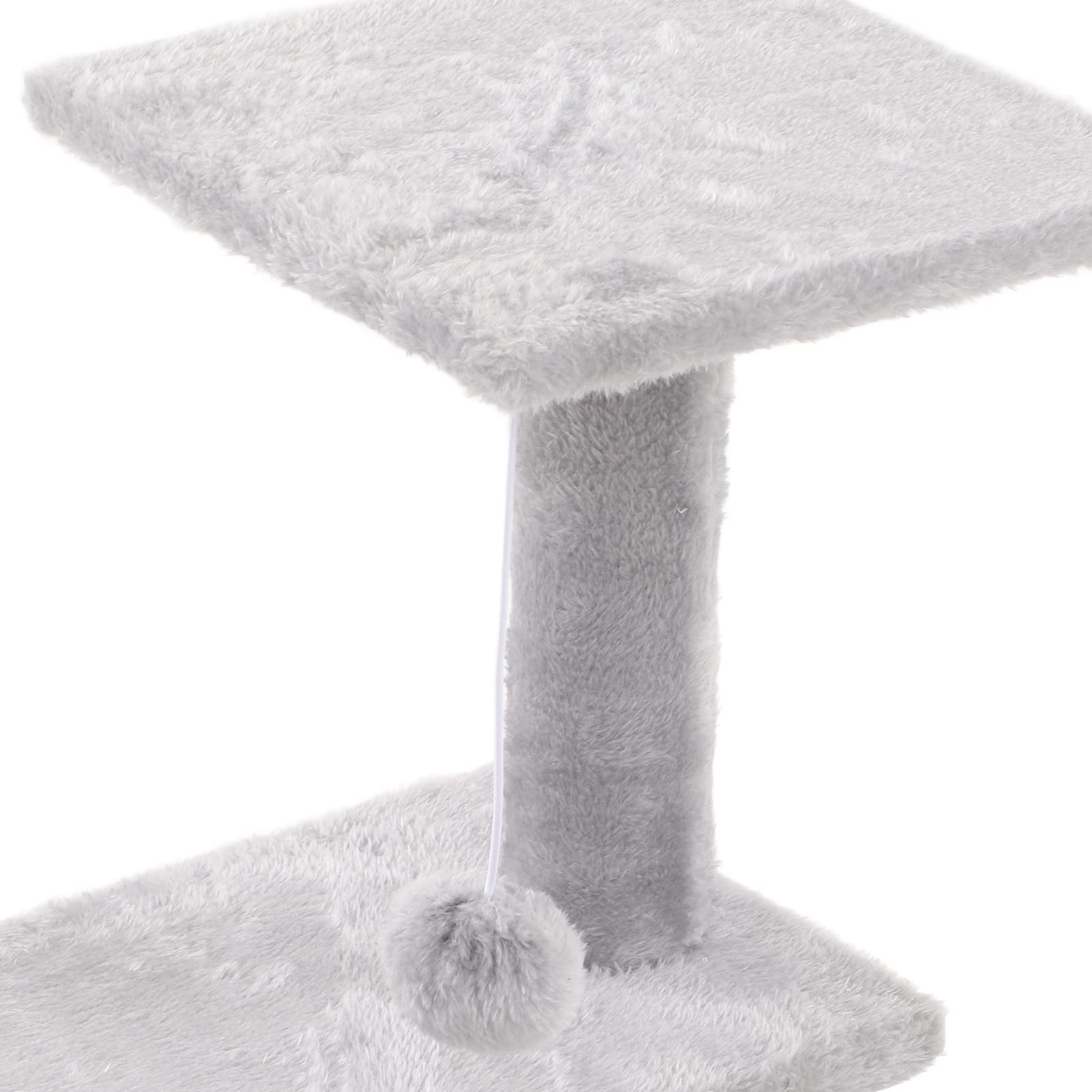 Torre Rascadora para Gatos, Juguete Resistente para árbol con Bola de Felpa Colgante para Todas Las Estaciones, Adecuado para Familias con Varios Gatos