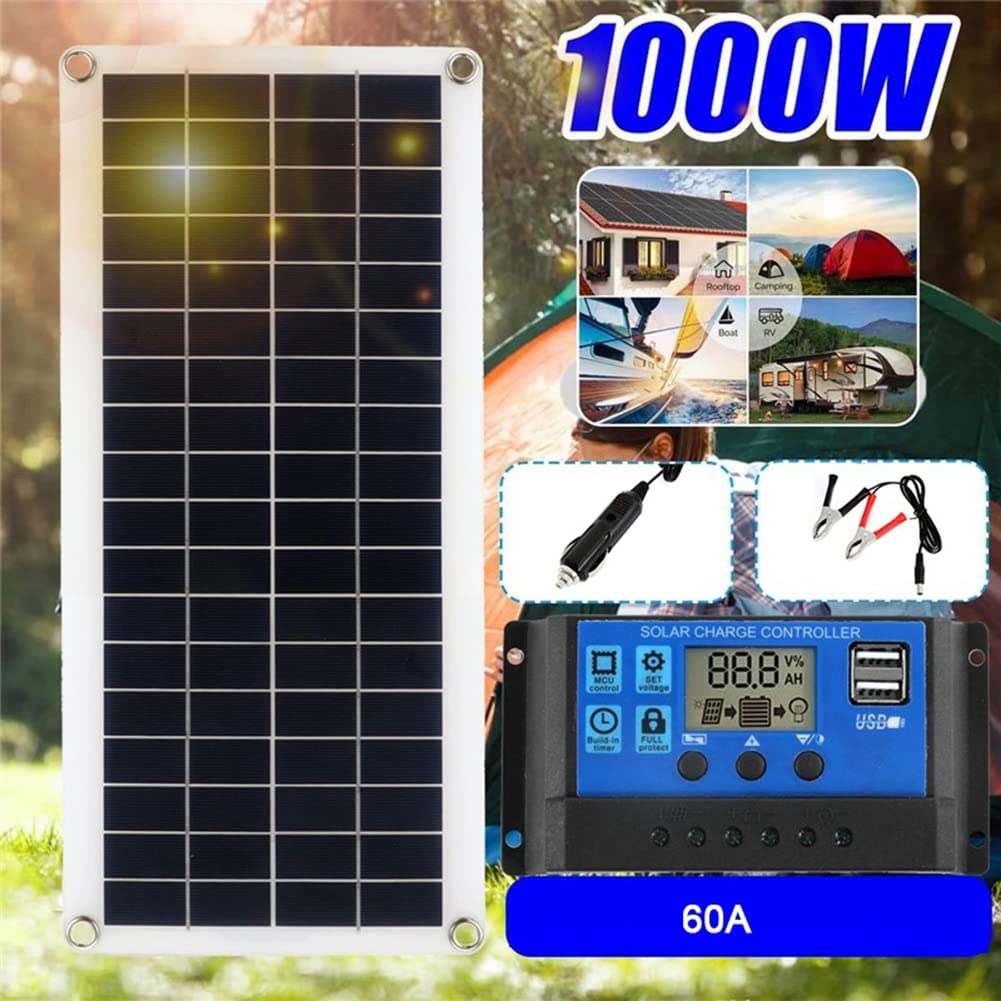 Pannello Solare 1000W Pannello Solare 12-18V Celle Solari per Telefono RV Car MP3 PAD Caricatore Batteria Esterna Alimentazione B