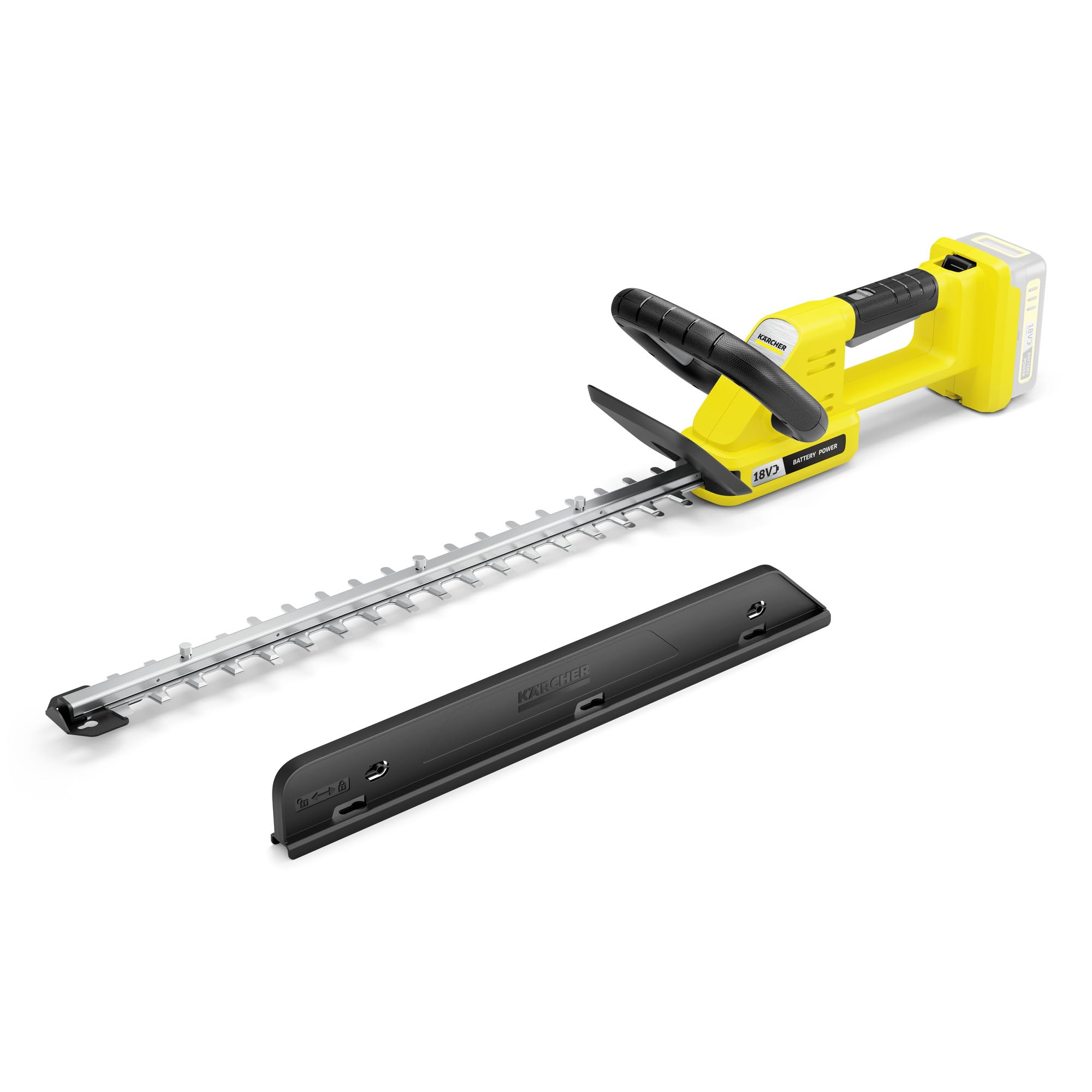KÄRCHER Tagliasiepi a Batteria HGE 3-18, Lunghezza di Taglio: 50 cm, lama diamantata, impugnatura girevole, presatazioni per carica 230-460 m², utilizzabile con batteria KÄRCHER da 18 V (esclusa)