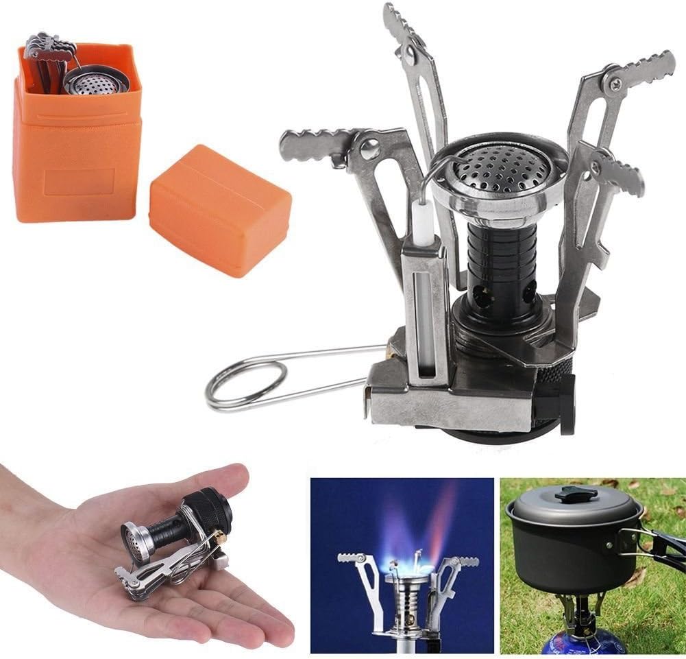 Outdoor Picnic Backpacking Camping Stove Gas Burner Box High-energy Ceramic Piezoelectric Ignition System Make It Very Convenience In Outdoor.