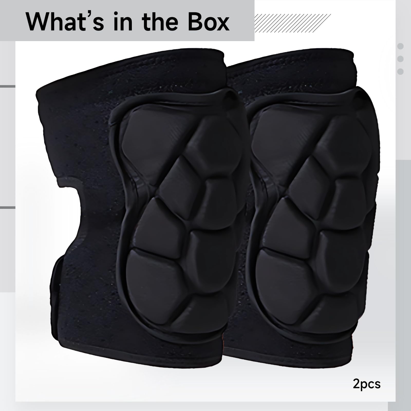 Genouillères, ensemble de protection rembourré avec armatures, sangles réglables, pour moto, ski et escalade, noir, taille L, maintien confortable, bon ajustement et liberté de mouvement