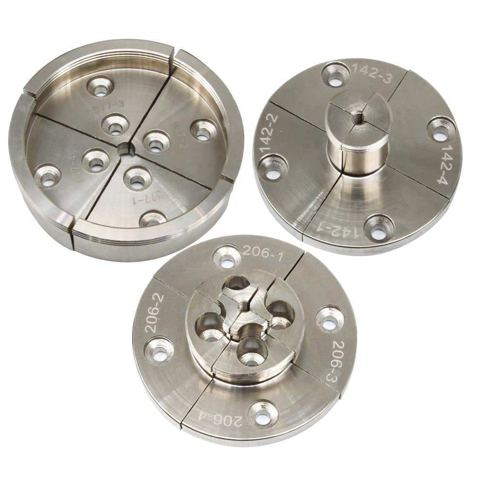 Uchwyt tokarski, Chromowany etap Okrągły PIN Zestaw szczęk do obróbki drewna Akcesoria 100 mm 4-szczękowy Selft Drewniany Tokarka Wołowina Chuck(1 x Step Jaw)