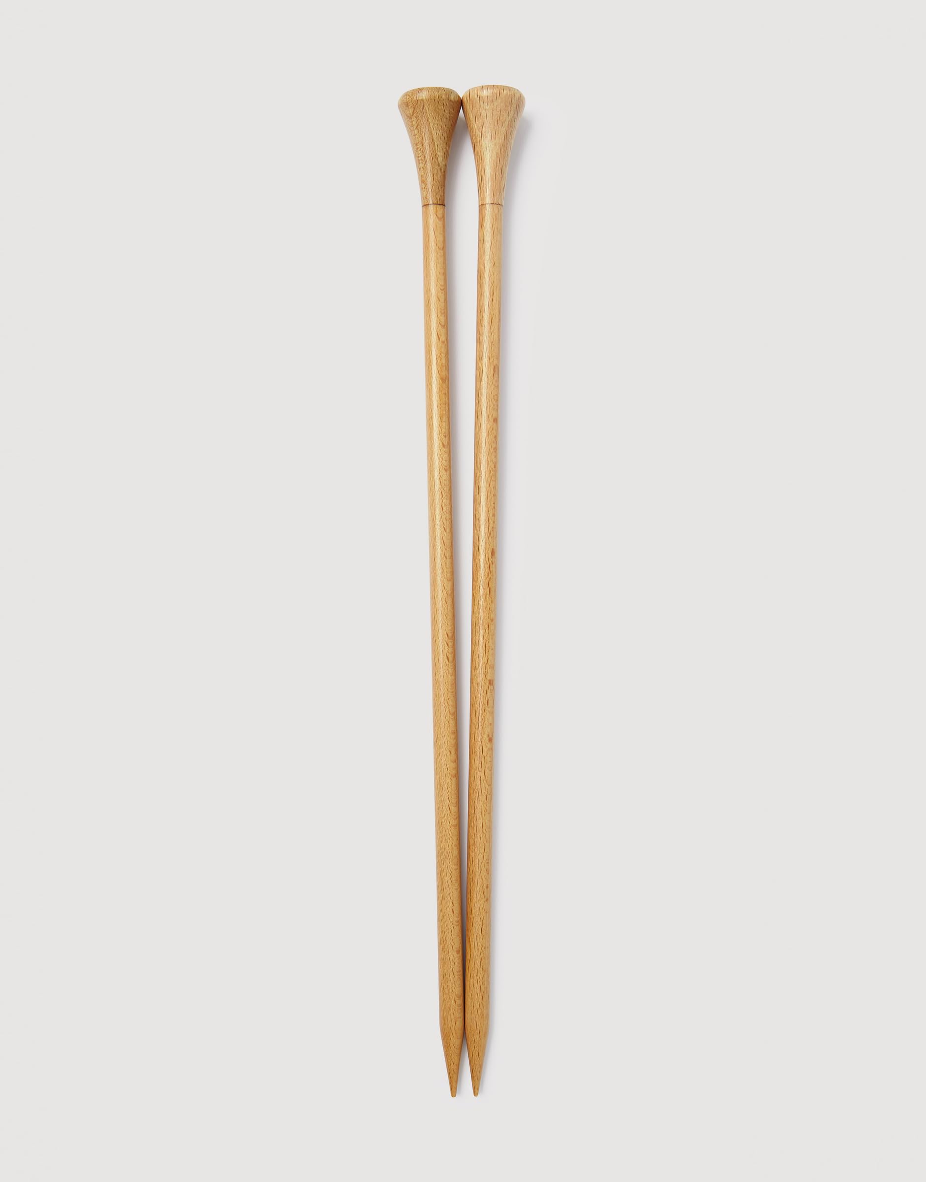 Wool and the Gang Straight Knitting Needles, Size: 8 mm/US11, Material: Beechwood, Natural beechwood, 8 mm / US 11