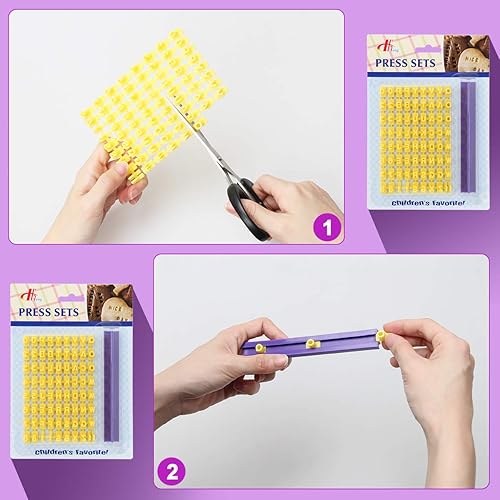 Miniatura 4 de Sellos de galletas, sellos del alfabeto de números para galletas de chocolate, 72 piezas, 100% libre de BPA