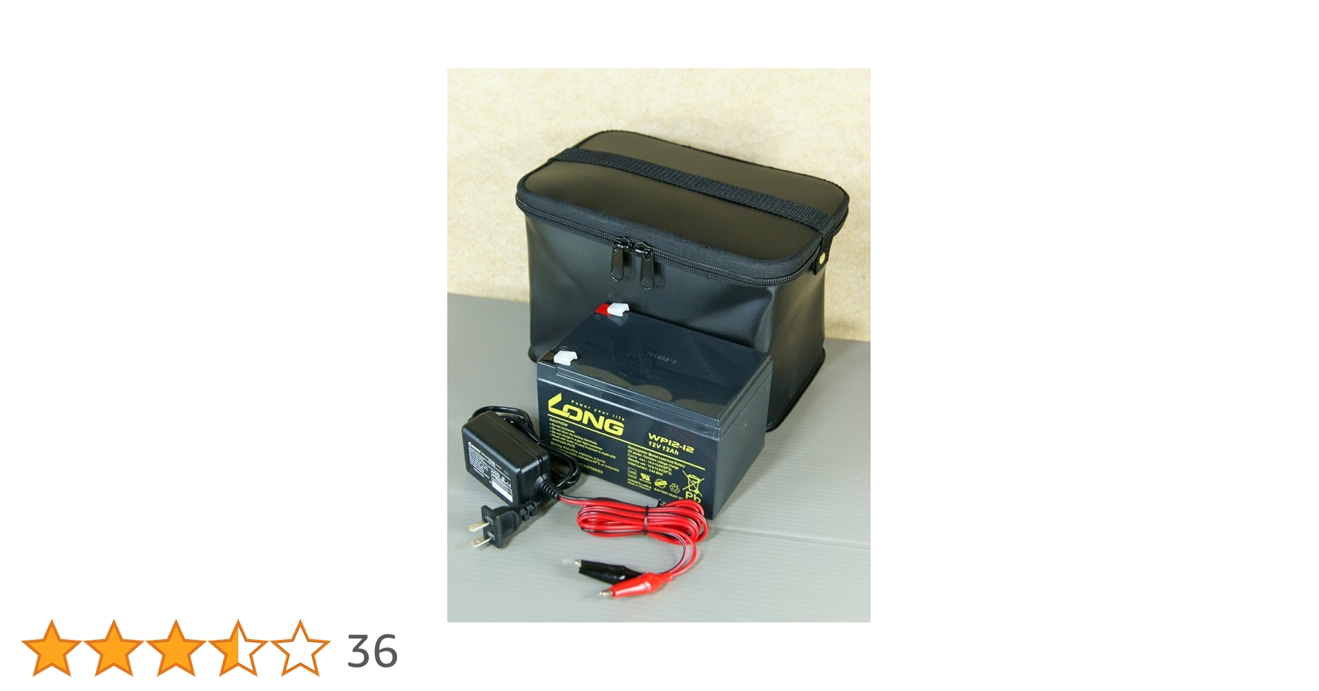 EVAバッグ（黒）付き 高耐久品 バッテリー充電器セット12V15Ah ローランス WP15-12NSE 魚探 電動リール EVAバッグ（黒）付き 高