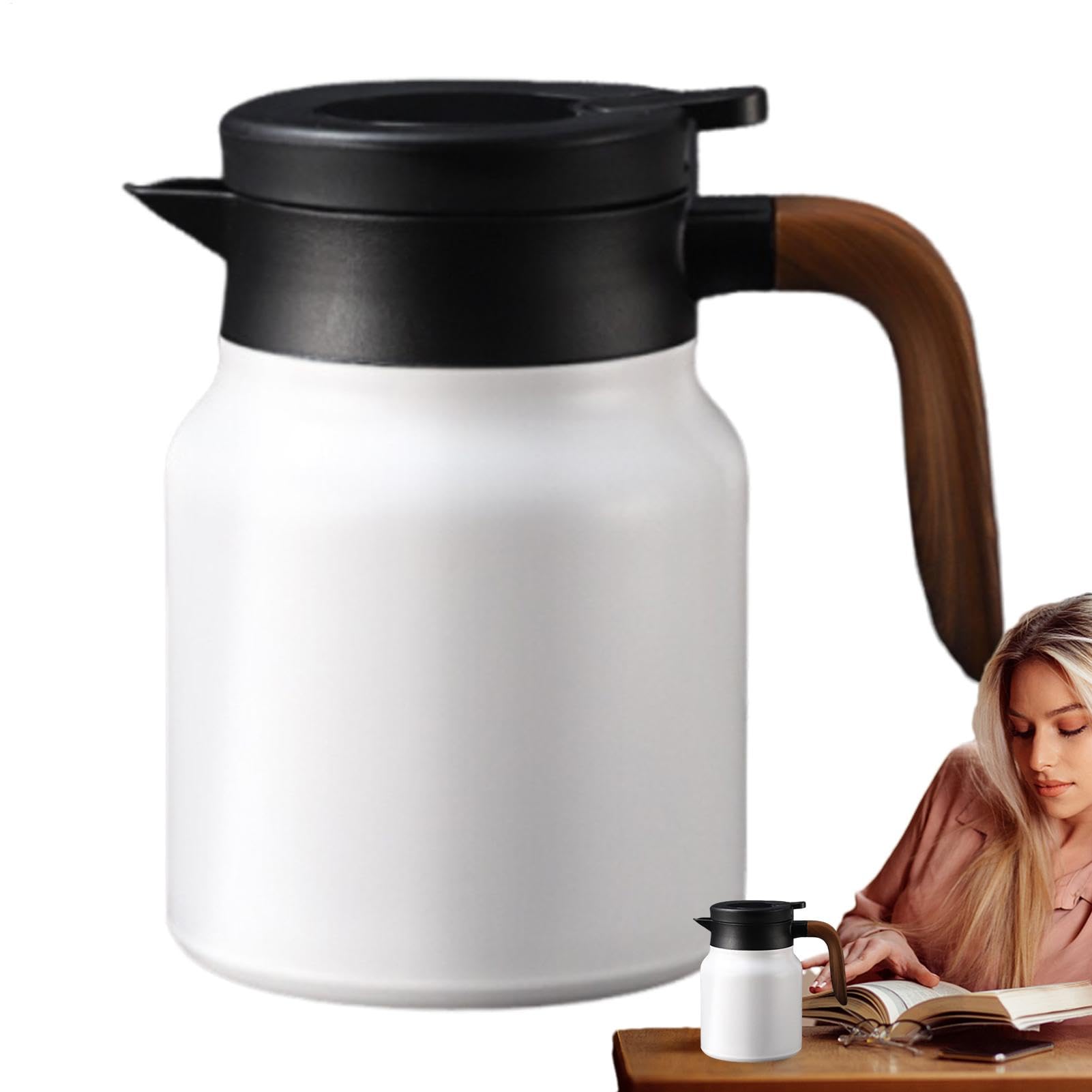 Pichet isotherme anti-goutte pour garder le café chaud noir