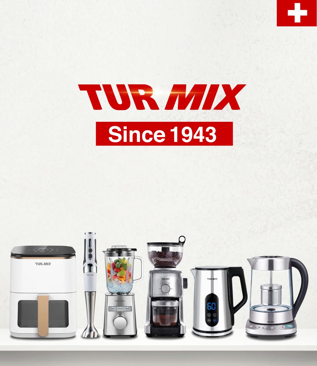 TURMIX 2in1 Teekocher elektrisch mit Wasserkocher Glas 2200W 1,5L Silber, Temperatureinstellung 70–100°C, Mit Manuell Absenkbar und Anhebbar Teesieb, 1 stunde Warmhaltefunktion