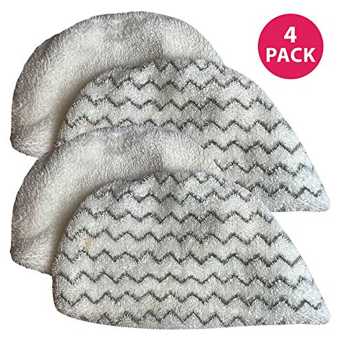 Crucial Vacuum Replacement Mop Pads - Compatible with Bissell Part # 5938 & 203-2633 - Bissell Powerfresh Mop Pads Perfect for Steam Mops 19402, 19404, 19408, 1940A, 1940Q & 1940T - Washable (4 Pack)