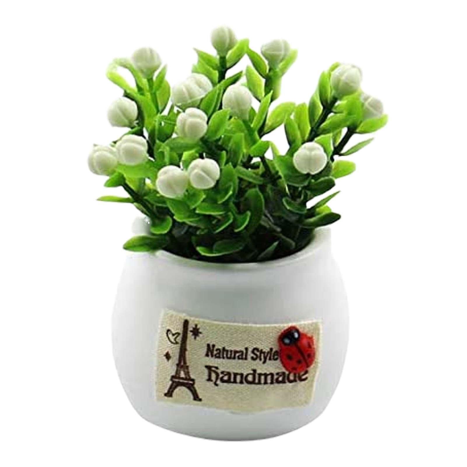 Bouquet Fait Main Forget-Me-Not, Petites Fleurs Fraîches Simulées Pour Décoration De Bureau, Plantes En Pot Tricotées Comme Cadeau Permanent Sans Allergie