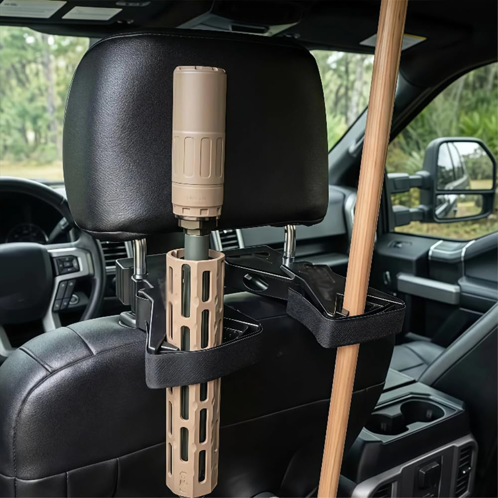 The Ultimate Universal Seat Back Gun Rack, Universal Adjustable Rifle Mount, Heavy Duty Automotive Rifle Holder for Hunting Outdoor, Vehicle Rifle Holder for Truck, SUV — view 4