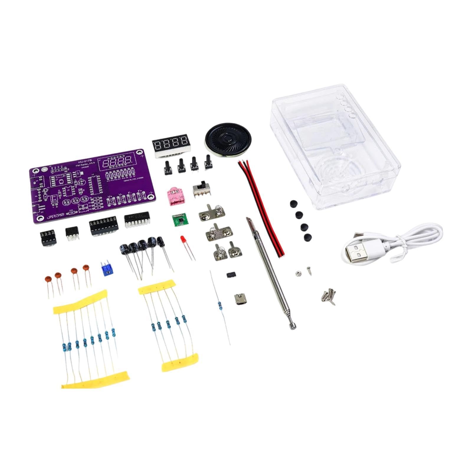 FM Radio Kit Creative Stem Education DIY School Project for Beginners Adults with Shell-picture-12