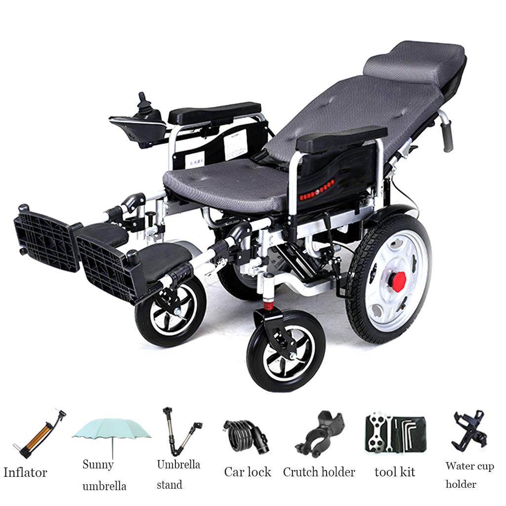 Buy DONGBALA Foldable Electric Wheelchair, Power Wheelchair Elderly