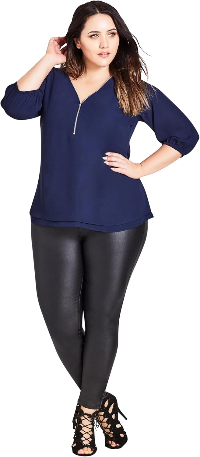 City Chic Women's Plus Size Top - Sexy Fling Elbow Sleeve - Image 3