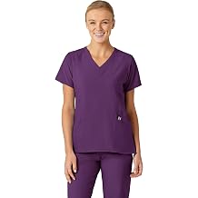 WINK W123 Womens Flex Back Stylized V-Neck Scrub Top