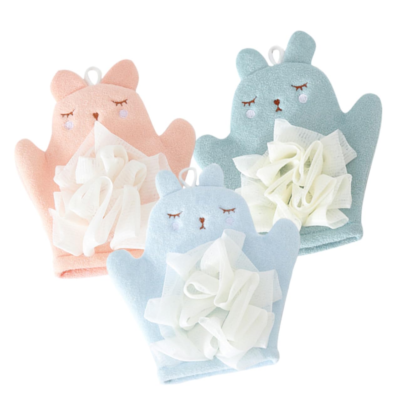 3 Piezas Guante De Baño Exfoliante De Doble Cara Para Spa Guante Corporal De Limpieza Profunda Para Baño y Cuidado Piel