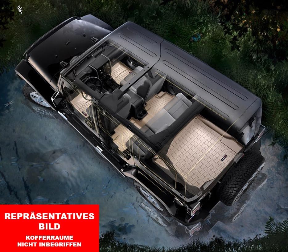 Miniatura 2 de WeatherTech Revestimientos de suelo personalizados para Chevrolet Camaro - 1 y 2 fila (469011-469022), gris