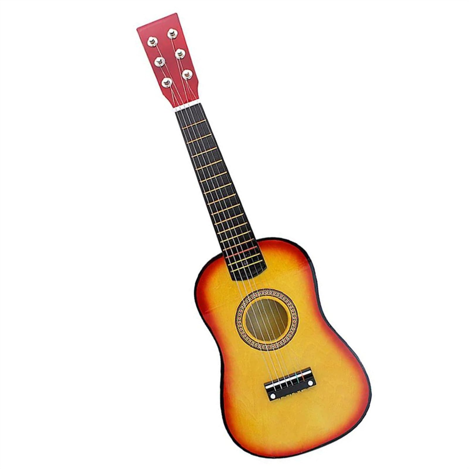 23-calowa Gitara Akustyczna Dla Początkujących 6-strunowa Drewniana Mała Gitara Ukelele W Tradycyjnym Stylu Zestaw Startowy do Ukulele (Color : 02)