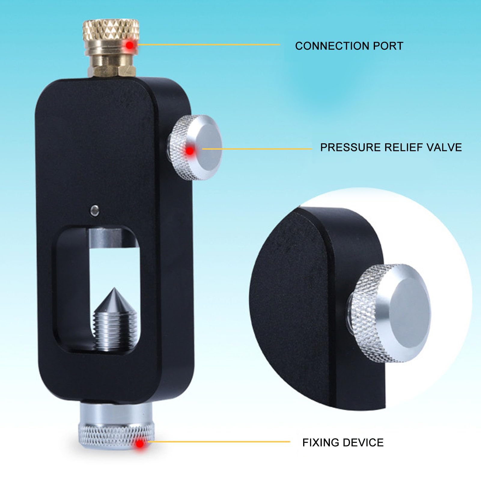 equlup Scuba Tank Adapter, 8mm G5/8 Scuba Diving Tank Refill Adapter Stainless Steel Aluminium Alloy Transverter Converter for Oxygen Transport