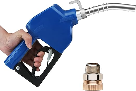 VEVOR Automatic Fuel Nozzle, 11 GPM Max Flow Rate, Heavy Duty Diesel Nozzle with 3/4" NPT Inlet Thread & 13/16" Spout, Auto Shut Off, Suitable for Gasoline Diesel Kerosene Biodiesel Refilling