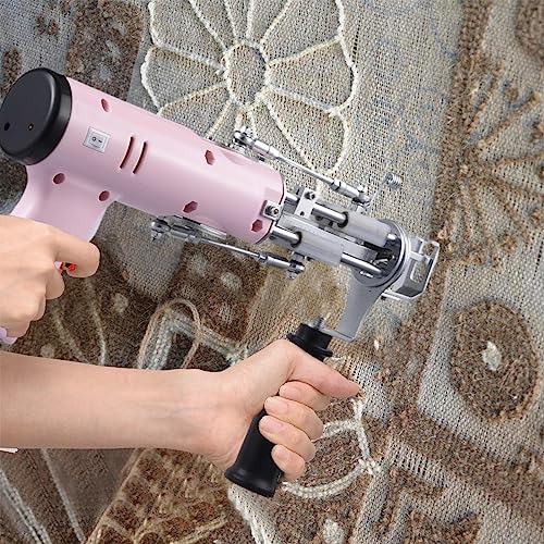 Machine de touffage avec poignée rotative pour finitions cut et loop