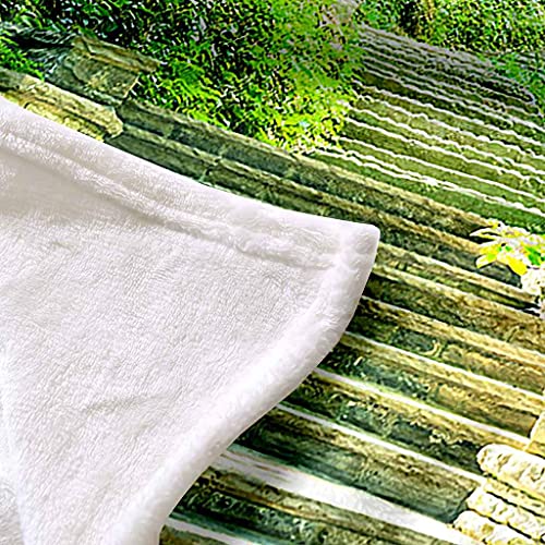 Couverture flanelle forêt de bambous plaid canapé pour vos soirées cocooning