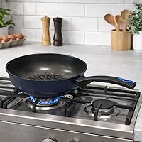 Vista 1 de Wok antiadherente con revestimiento de diamante 3D de 12 "(30 cm), profundidad de 3.6 pulgadas - HECHO EN COREA
