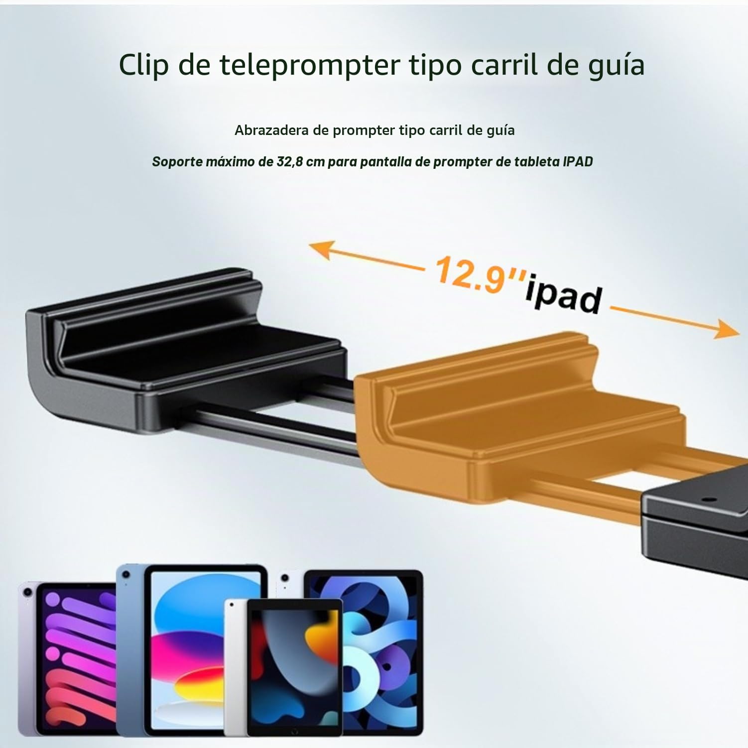 LENSGO TC12 Teleprompter para cámara DSLR/sin Espejo y Tablet de hasta 12,9 Pulgadas. Teleprompter Profesional para grabación de vídeo, vlogging, transmisión en Vivo.