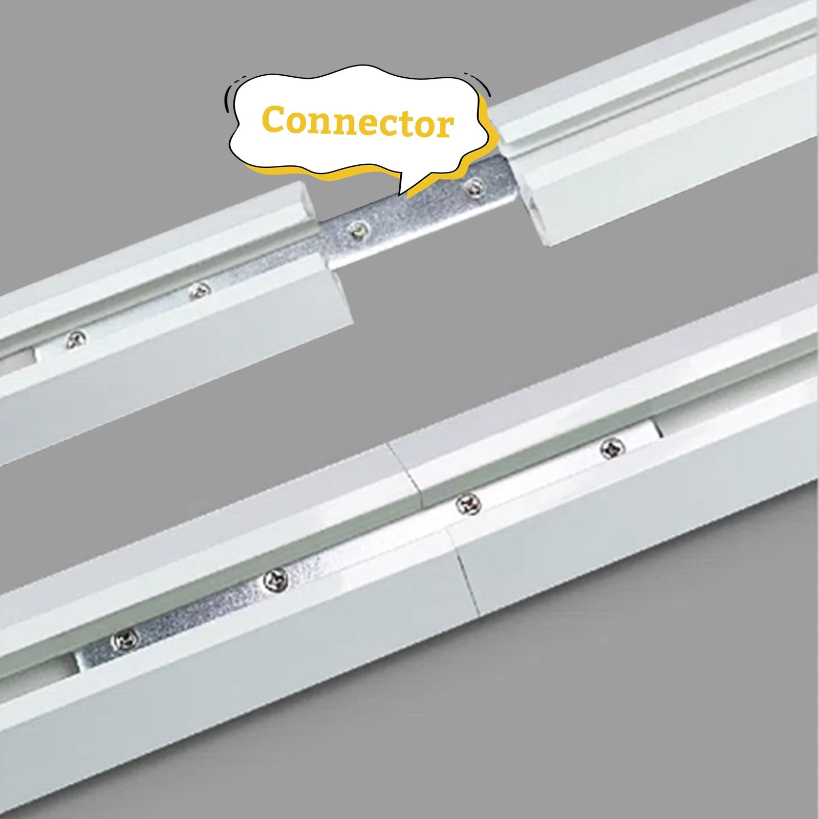 Tringle à rideaux adhésive sans perçage - Système de tringle à rideaux en aluminium pour séparation de pièce - Idéal pour ouverture vers l'intérieur et baie - Blanc - 100 cm