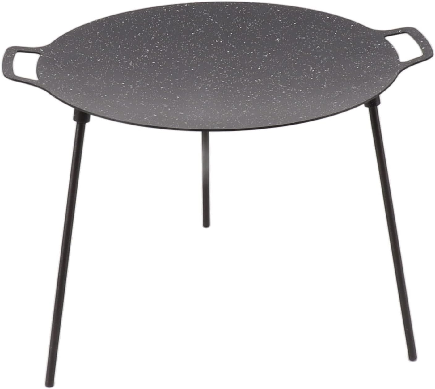 Sartén coreana, sartén redonda antiadherente para barbacoa con asas dobles, conductividad térmica rápida, soporte estable, adecuada para estufa de