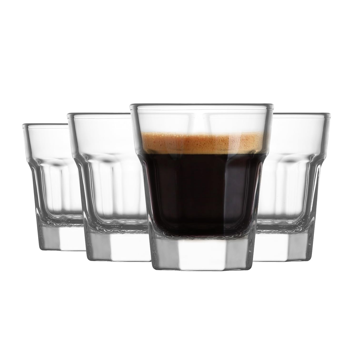 Amazon.com | LAV Scotch Shot Glasses Set of 4 - Clear Tequila Shot