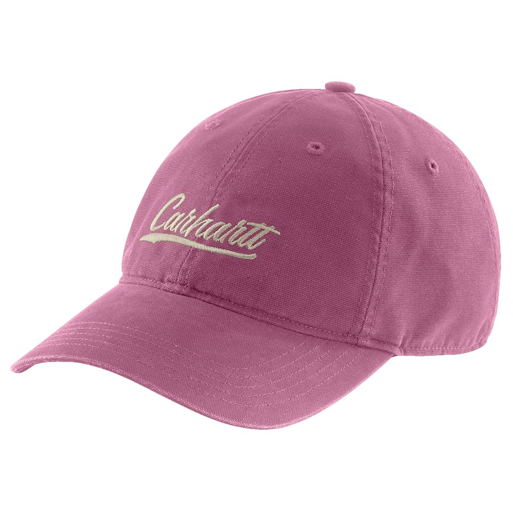 Carhartt Women's Canvas Script Graphic Cap, Woodrose, One Size