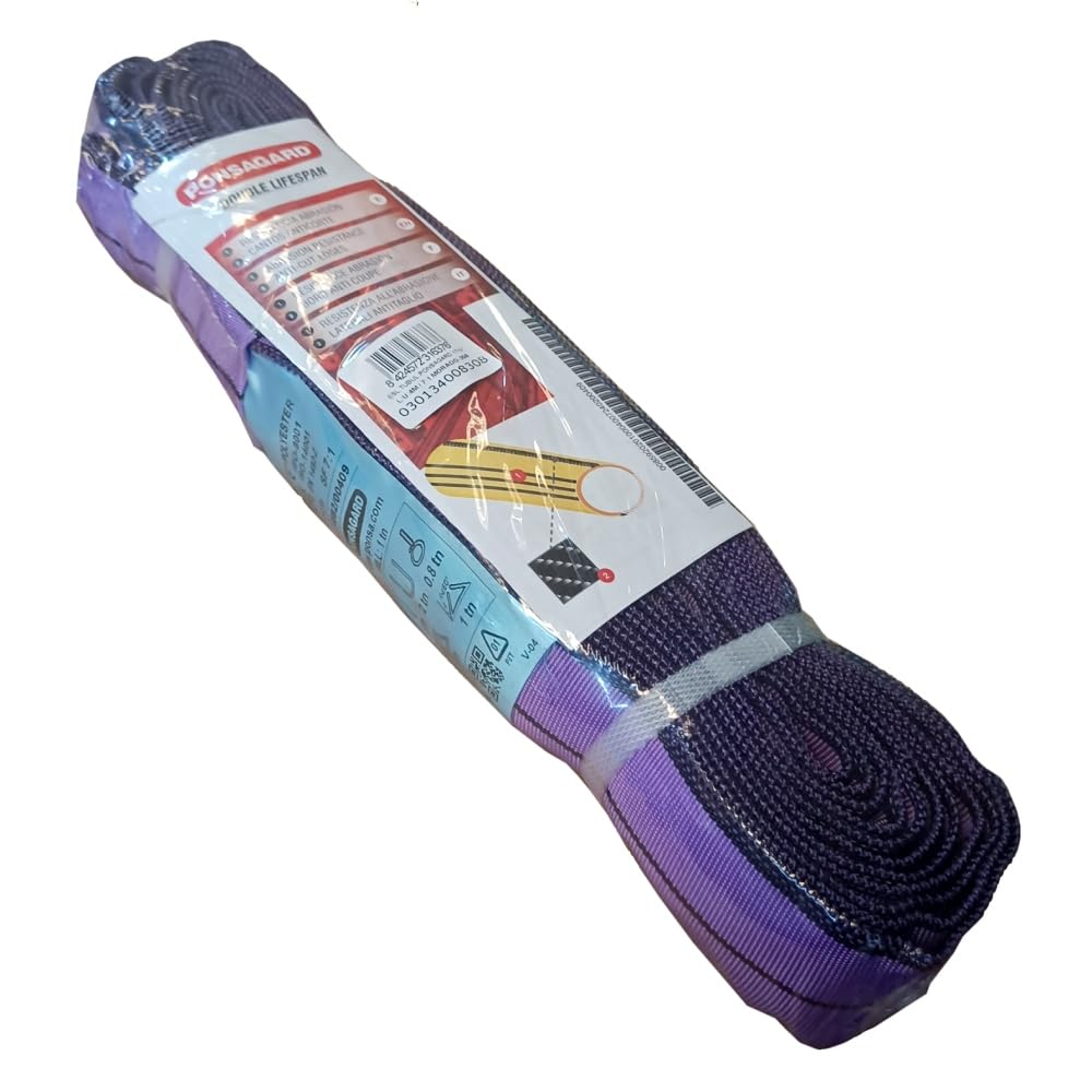 Eslinga Tubular Poliéster Alta Tenacidad 1t 1m 1000kg Resistencia Ponsagard Anticorte