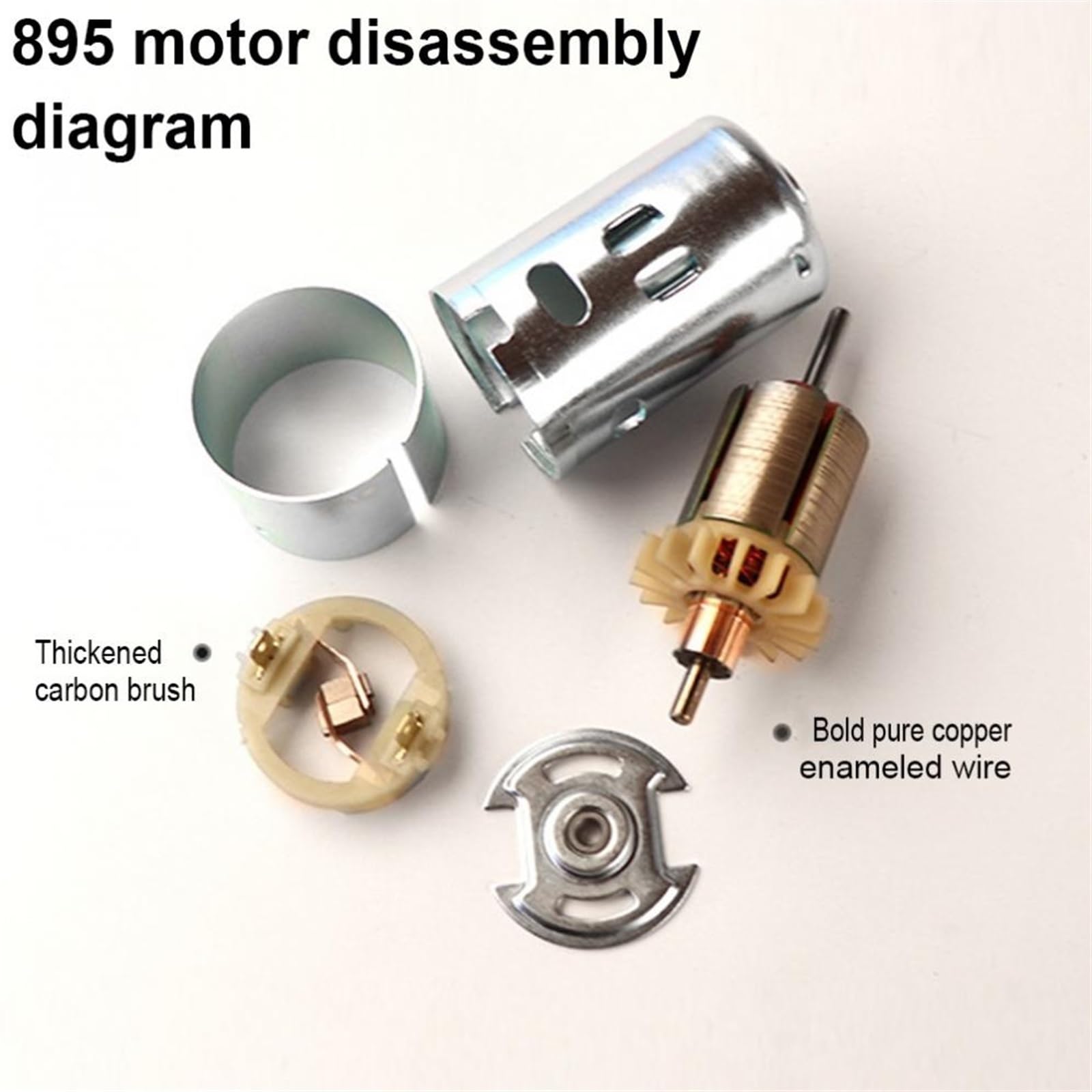 775 795 895 Gleichstrommotor 12–24 V, Hochgeschwindigkeitsmotoren mit großem Drehmoment, kugelgelagerte Lüfterblätter for DIY-Modellautos, kleine Bohrmaschinen, Elektro | 12V 795 6000rpm