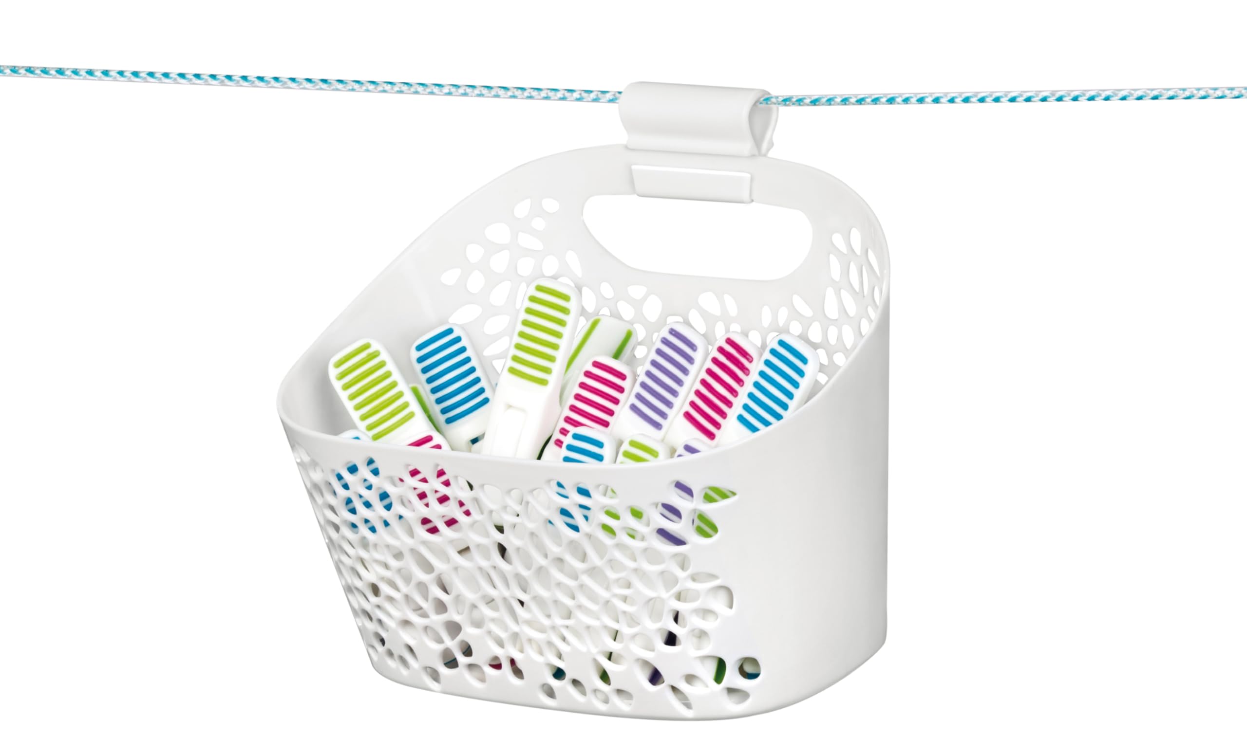 Tescoma 900724 Cleankit Mollette Per Bucato Con Cestino, Multicolore, 7 X 4 Cm, 1 Pezzo-image