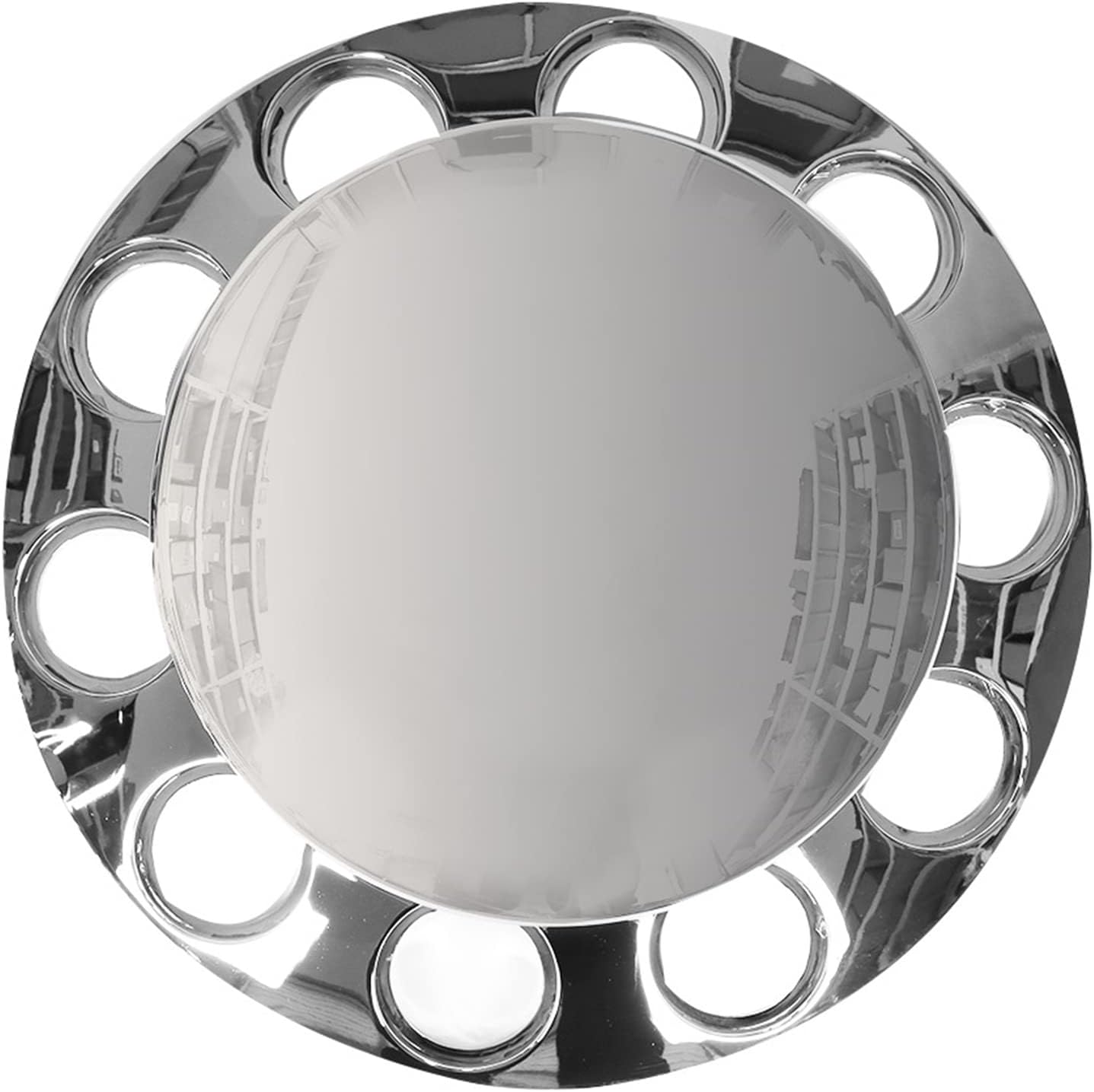 4-Pack Rear Wheel Axle Hub Cover Kit 33mm Nut Covers Chrome Plastic Replacement for Semi-Truck 22.5 in and 24.5 in Wheels