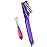 Boao 2 Pieces Hair Brush Cleaning Tool Comb Set Mini Hair Brush Dirt Remover with Metal Wire Rake for Removing Hair Dust Home and Salon Use(Pink and Purple)